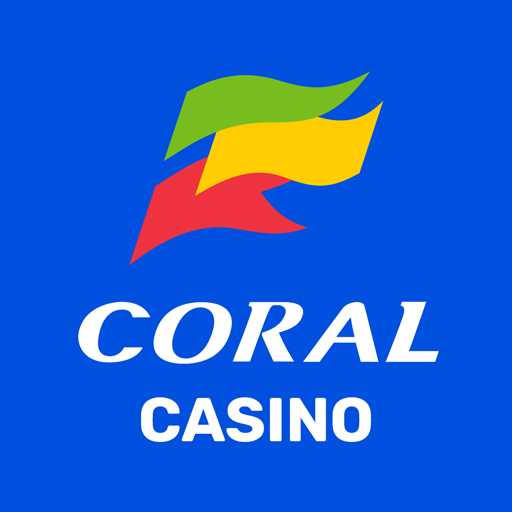 Coral Casino logo on blue background